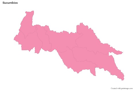 Sample Maps for Sucumbios (pink,outline)