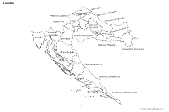 Sample Maps for Croatia (black-white)