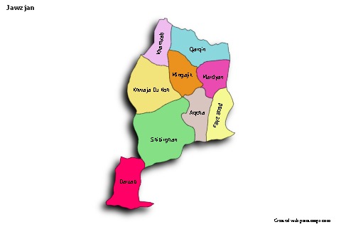 Contoh Peta untuk Jawzjan (berwarna,bayangan)