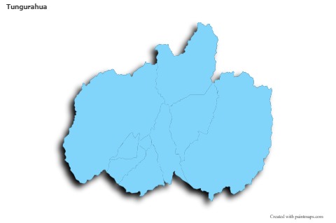 Contoh Peta untuk Tungurahua (biru,garis luar,bayangan)