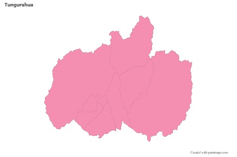 Contoh Peta untuk Tungurahua (merah jambu,garis besar)