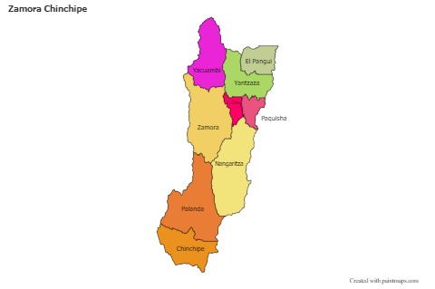 Sample Maps for Zamora Chinchipe (colored)