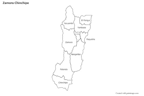 Sample Maps for Zamora Chinchipe (blue,outline,shadowy)