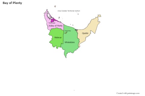 Contoh Peta untuk Bay of Plenty (berwarna)