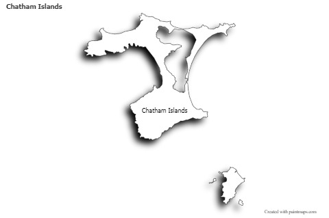 Sample Maps for Chatham Islands (black-white,shadowy)