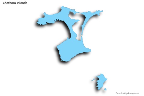 Sample Maps for Chatham Islands (blue,outline,shadowy)