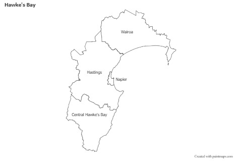 Sample Maps for Hawke's Bay (black-white)