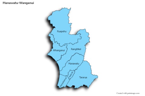 Mapas de muestra para Manawatu-Wanganui (azul,sombrío)