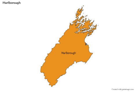 Contoh Peta untuk Marlborough (berwarna)