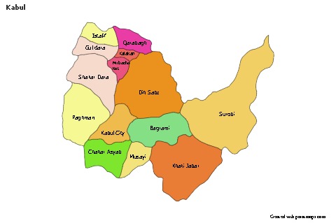 Sample Maps for Kabul (colored)