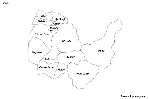 Sample Maps for Kabul (black-white)