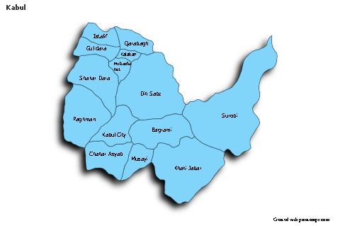 Sample Maps for Kabul (blue,shadowy)