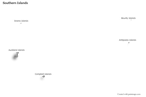 Sample Maps for Southern Islands (black-white,shadowy)