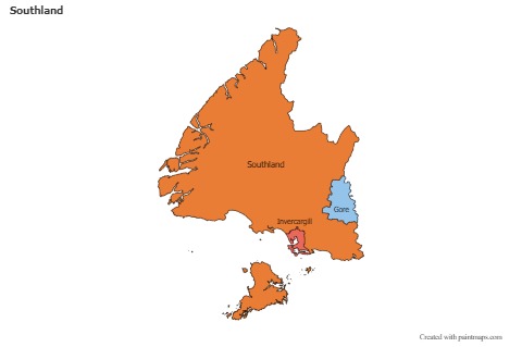 Sample Maps for Southland (colored)