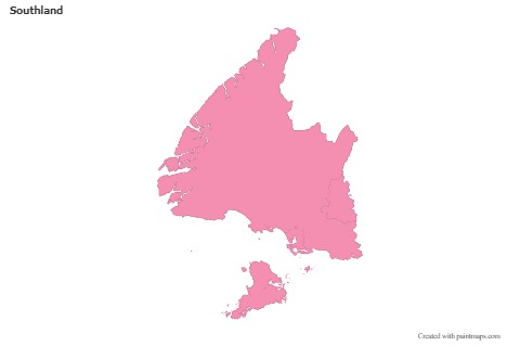 Sample Maps for Southland (pink,outline)
