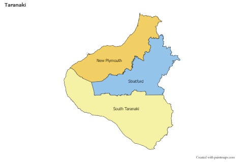 Sample Maps for Taranaki (colored)
