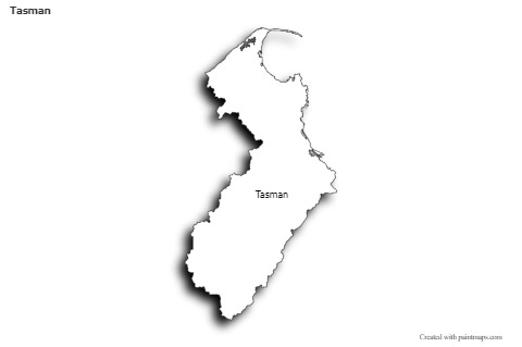 Sample Maps for Tasman (black-white,shadowy)