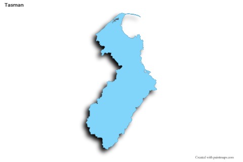 Sample Maps for Tasman (blue,outline,shadowy)