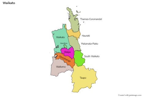 Sample Maps for Waikato (colored)