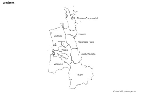 Sample Maps for Waikato (black-white)