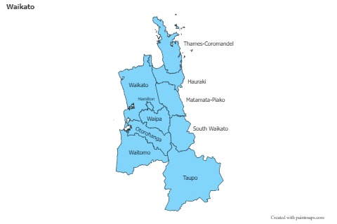 Sample Maps for Waikato (blue)