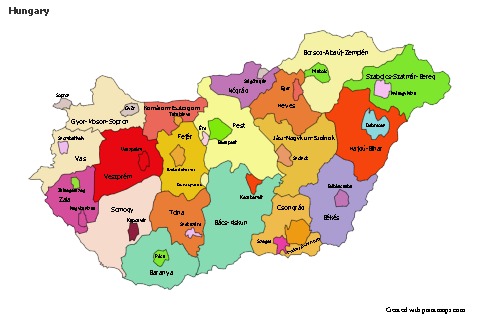 Sample Maps for Hungary (colored)