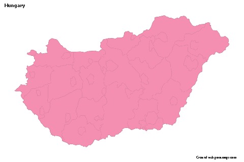 Sample Maps for Hungary (pink,outline)
