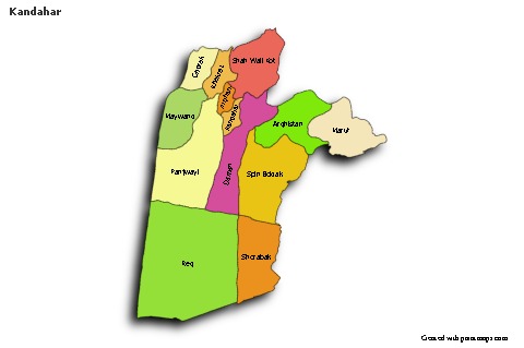 Mapas de muestra para Kandahar (coloreado,sombrío)