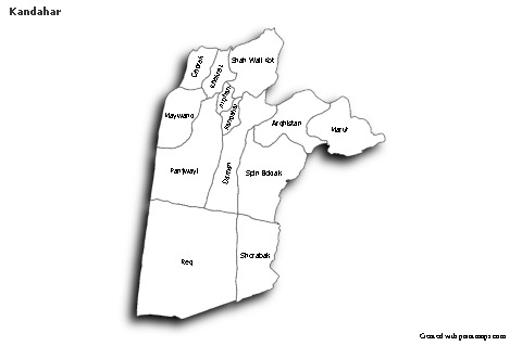 Mapas de muestra para Kandahar (blanco-negro,sombrío)