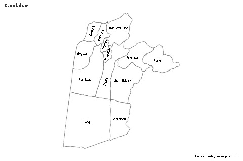 Mapas de muestra para Kandahar (blanco-negro)