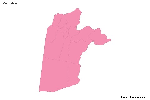 Mapas de muestra para Kandahar (rosa,contorno)