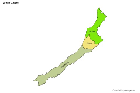 Sample Maps for West Coast (colored)