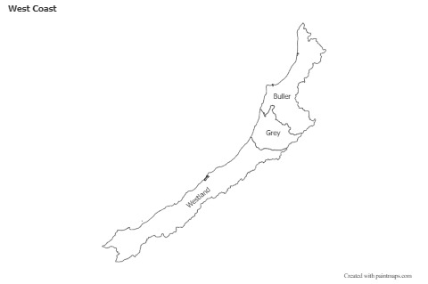 Sample Maps for West Coast (black-white)