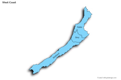 Sample Maps for West Coast (blue,shadowy)