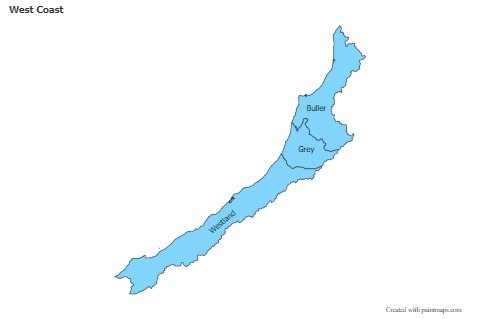Sample Maps for West Coast (blue)
