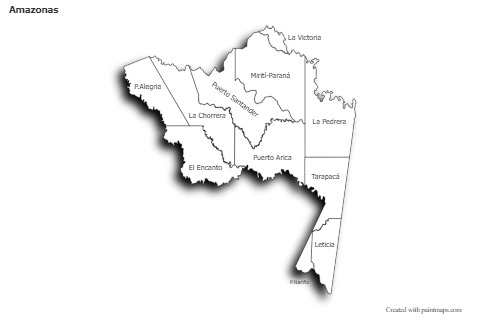 Sample Maps for Amazonas (black-white,shadowy)