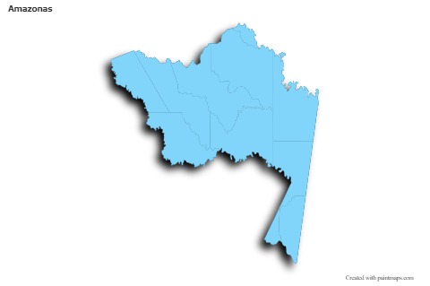 Sample Maps for Amazonas (blue,outline,shadowy)