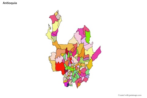 Antioquia için Örnek Haritalar (renkli)