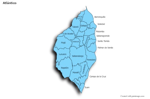 Mapas de muestra para Atlántico (azul,sombrío)