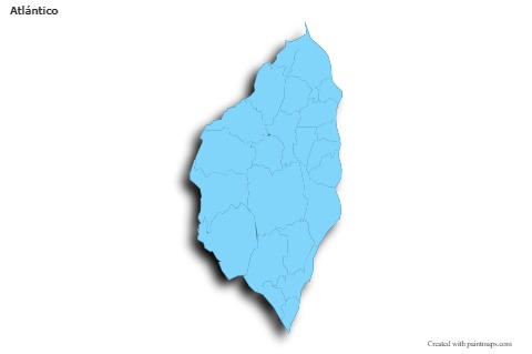Mapas de muestra para Atlántico (azul,contorno,sombrío)