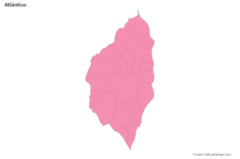 Mapas de muestra para Atlántico (rosa,contorno)