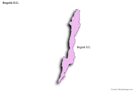 Bogotá D.C. için Örnek Haritalar (renkli,gölgeli)