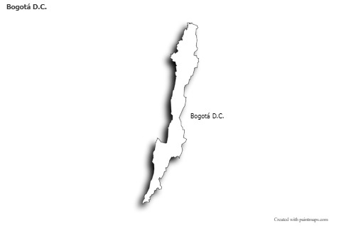 Bogotá D.C. için Örnek Haritalar (siyah-beyaz,gölgeli)