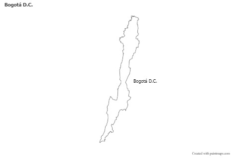Bogotá D.C. için Örnek Haritalar (siyah-beyaz)