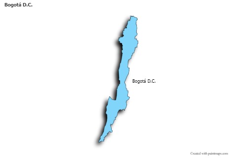 Bogotá D.C. için Örnek Haritalar (mavi,gölgeli)