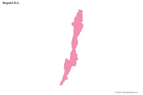 Bogotá D.C. için Örnek Haritalar (pembe,anahat)