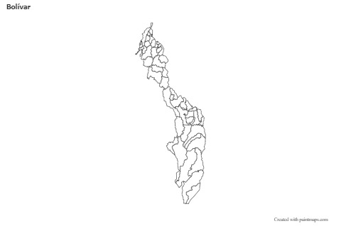 Mapas de muestra para Bolívar (blanco-negro)