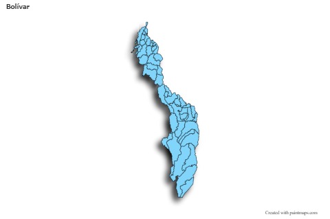 Mapas de muestra para Bolívar (azul,sombrío)