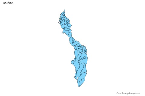 Mapas de muestra para Bolívar (azul)