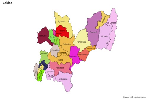 Contoh Peta untuk Caldas (berwarna)